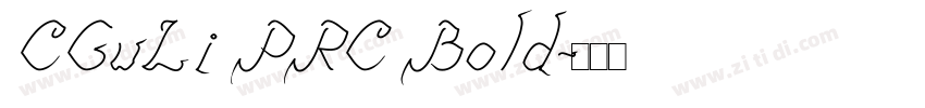 CGuLi PRC Bold字体转换